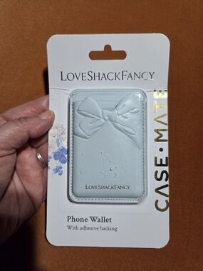 LoveShackFancy X Target Case Mate Adhesive Bow Cardholder - Whisper Blue